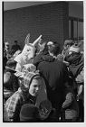 Easter Bunny landing at Pitt Plaza 